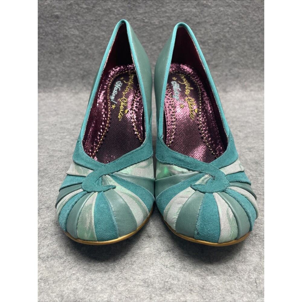 RARE Irregular Choice Mutiny Shoes Heels Women's US Sz 6.5 Bolshy Green NEW